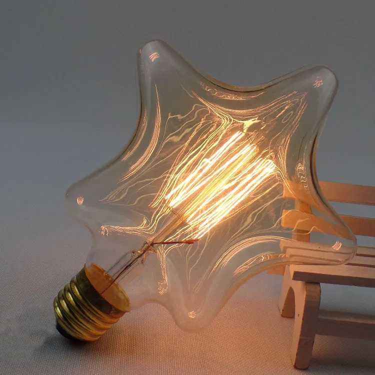 Edison Bulb E27 Warm white 40W 60W ST64 G95 G80 G125 220V Carbon Retro Light Bulb Tungsten Silk Light Bar Window Decoration H260310