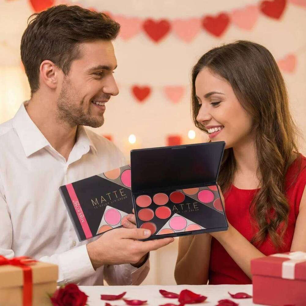 Miss Rose Velvet Matte Lip Cream Palette 15 Colors Long-Lasting Moisturizing Smooth Soft Lips Perfect Lipstick Set Z260310