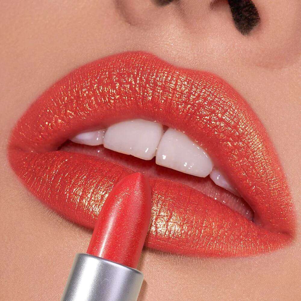 Lasting Glitter Lipstick Waterproof Nude Lips Moisturizing Gloss Pearlescent Shiny Lip Tint Korean Makeup Cosmetics Z260310