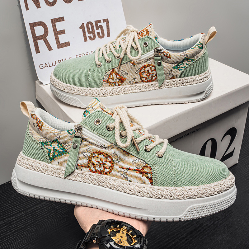 2026 Spring New Design Men's Casual Canvas Shoes Classic Color Matching Fashion Versatile Retro Sports Shoes Free Shipping