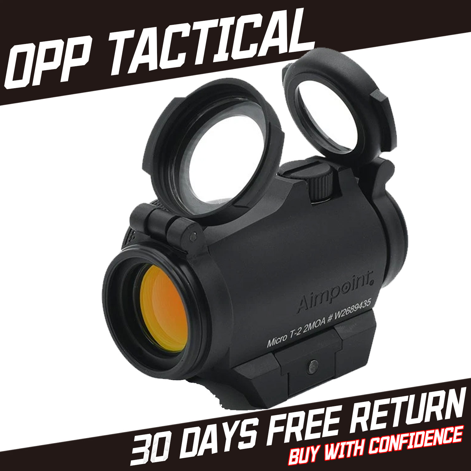 EvolutionGear Micro T-2 Red Dot Reflex Sight 2 MOA RDS with Standard Rail Mount