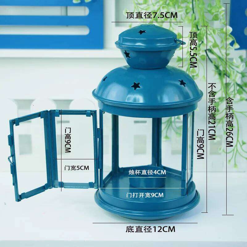 European Style Wrought Iron Wind Horse Lanterns Candlestick Classical Wedding Photography Props Home Decoration Gifts H260310