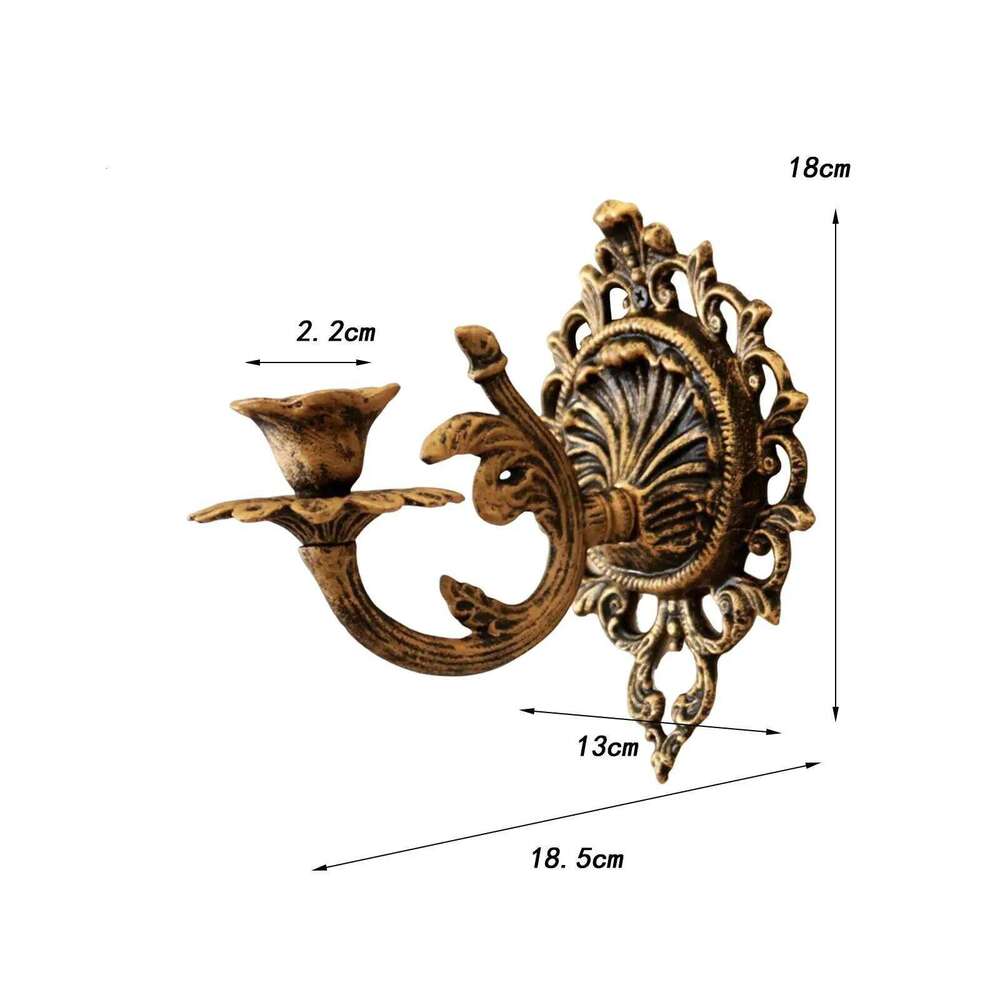 Candlestick Crafts Art Retro Wall Mounted Candle Holder Iron Candleholder for Dining Room Party Yard Home Decor H260310