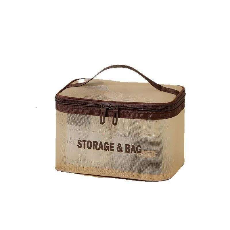 Cube Mesh Cosmetic Washing Women's Portable Travel New Large Capacity Cosmetics Storage Bag XJ260310