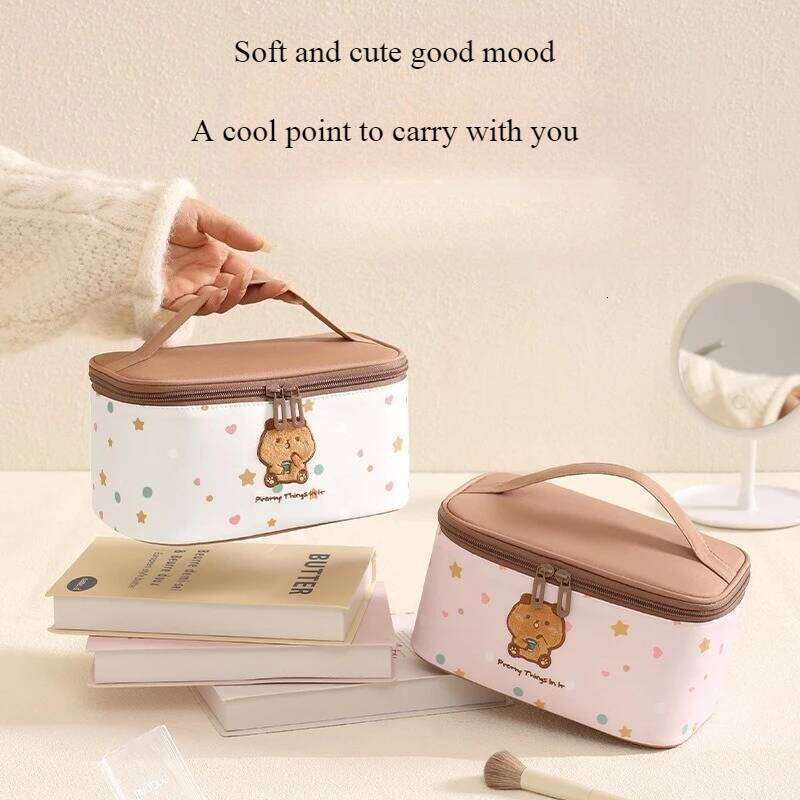 2025 New Large Capacity Tote Bag Cute Print Design Portable Travel Organizer for Cosmetics Toiletries Makeup Storage XJ260310
