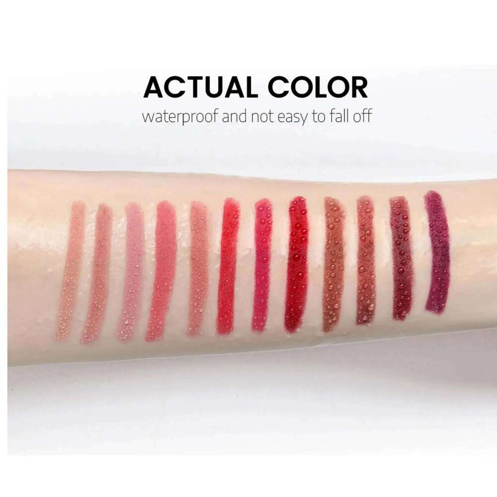 12 Colors Matte Lipstick Set Long Lasting Hydrating Lip Liner Crayon Kit Non Sticky Lightweight Professional Cosmetic Z260310