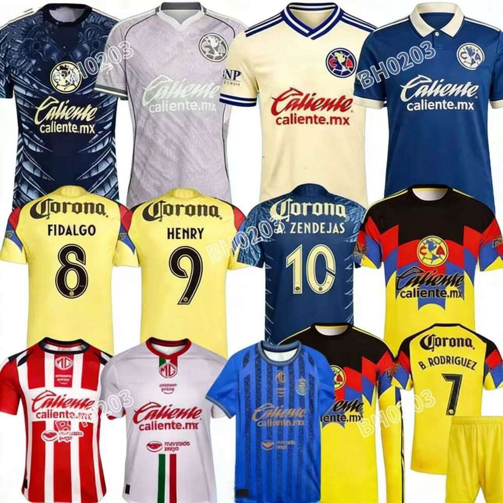 Liga MX Club America Soccer Tigres UANL R.martinez GIOVANI Home Away Chivas Jersey 2025 2026 Football Men Kids Children's Set Fans Player