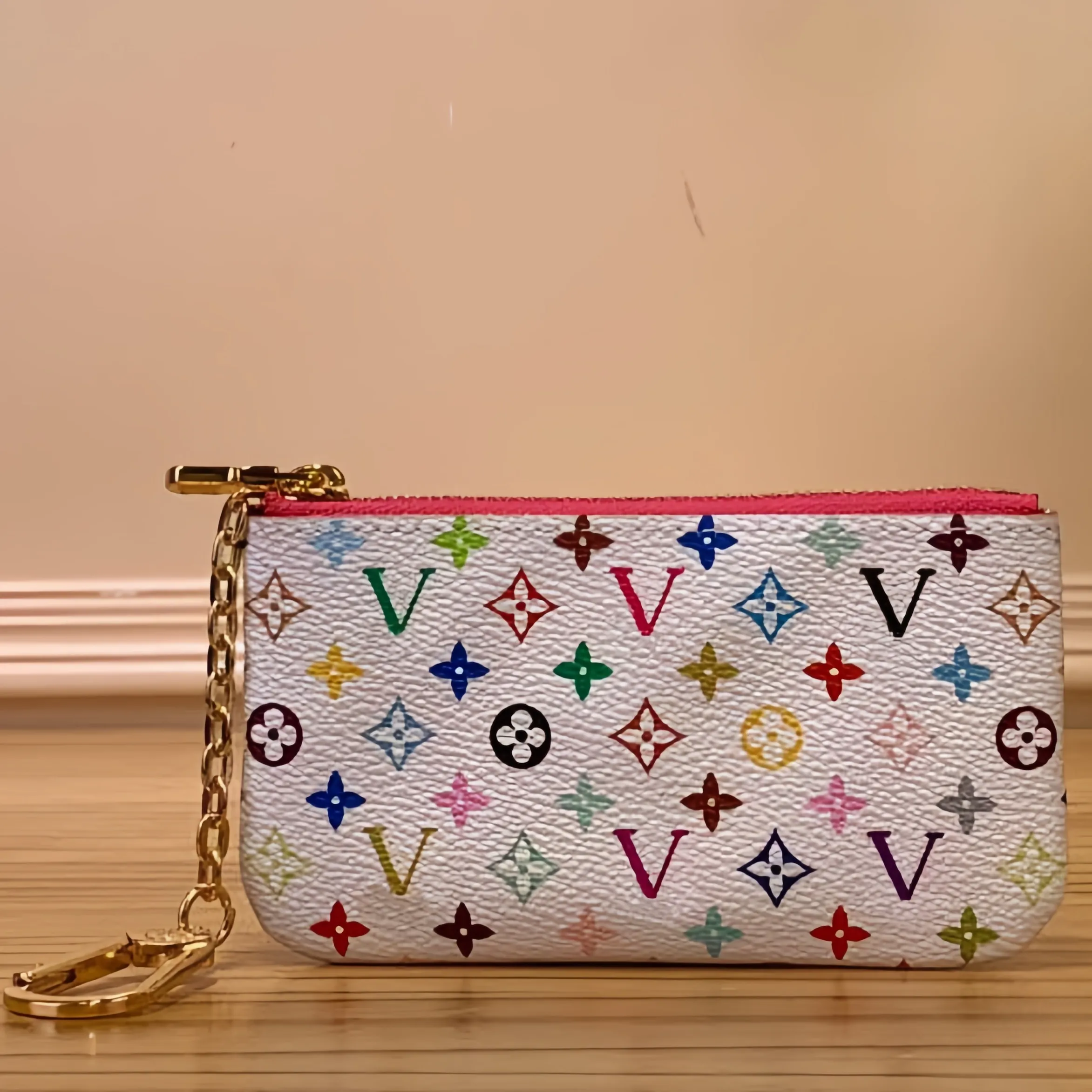 KEY POUCH 62650 POCHETTE CLES Designers Fashion Women Men Key Ring Credit Card Holder Coin Purse Luxury Mini Wallet Leather Handbags Dust bag With Box a13