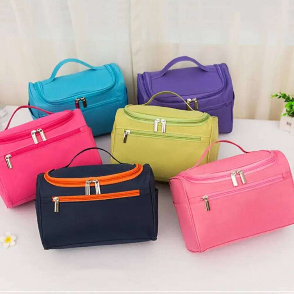 Women Large Waterproof Makeup Bag Zipper Hanging Design Lightweigh Portable Travel Cosmetic Organizer Wash Toiletry Case Unisex XJ260310