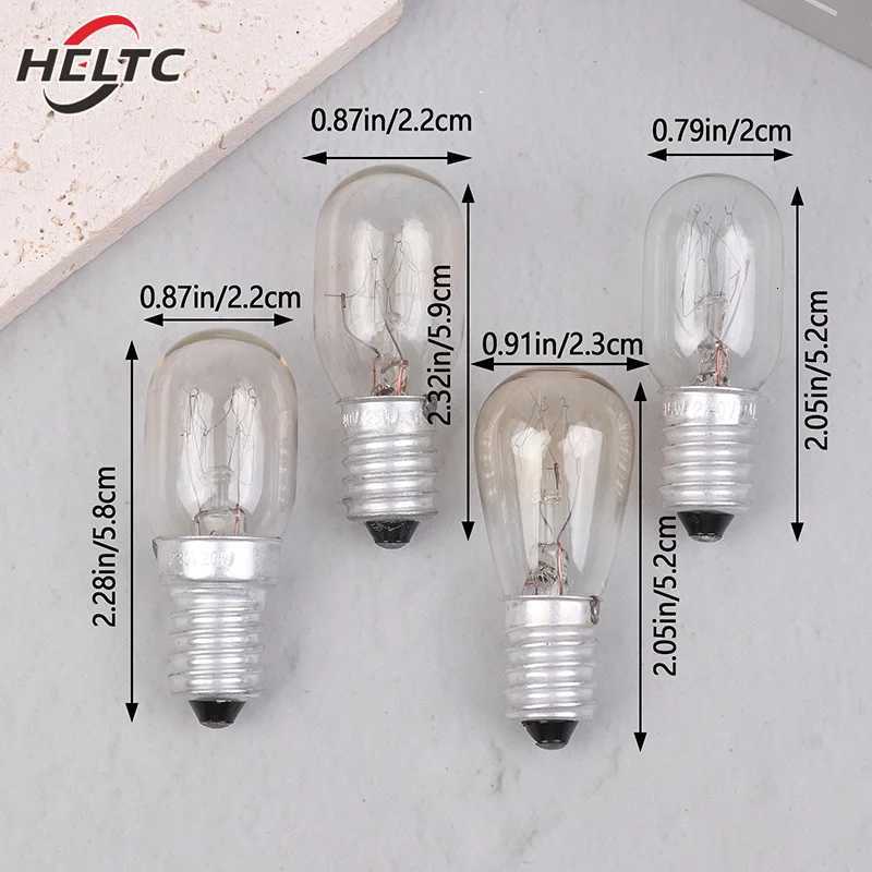 5Pcs E14 Salt Lamp Globe Bulb 10/15/20/25W 220V-230V Incandescent Bulbs Refrigerator Oven Light Bulbs Replacement Bulbs H260310