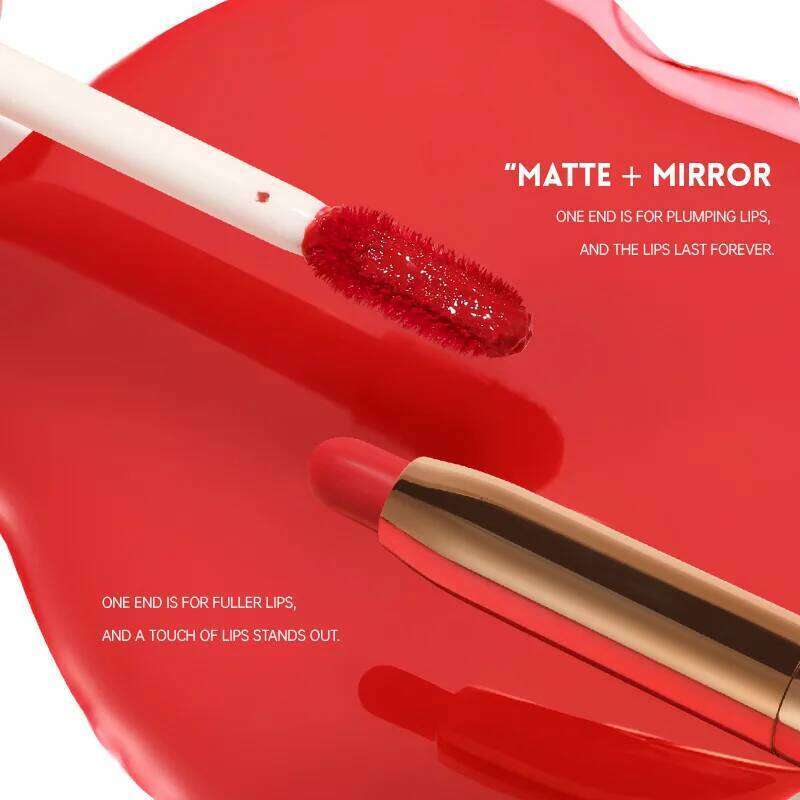 10 colors double-ended gloss matte glaze color reveal liquid lipstick velvet lip honey Z260310