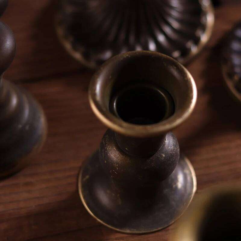 Retro Metal Candlestick Zinc Alloy Holder Sconce Antique Candle Stick Rack Accessories Home Decoration Photography Props H260310
