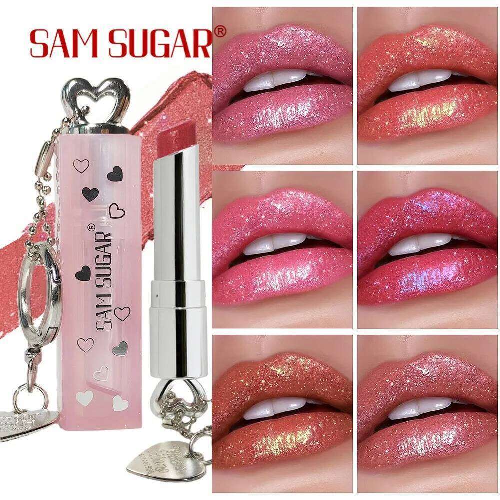 Pearl Love Pendant Sparkling Velvet Lipstick Metal Waterproof Long lasting Matte Diamond Lipgloss Women's Cosmetics Z260310