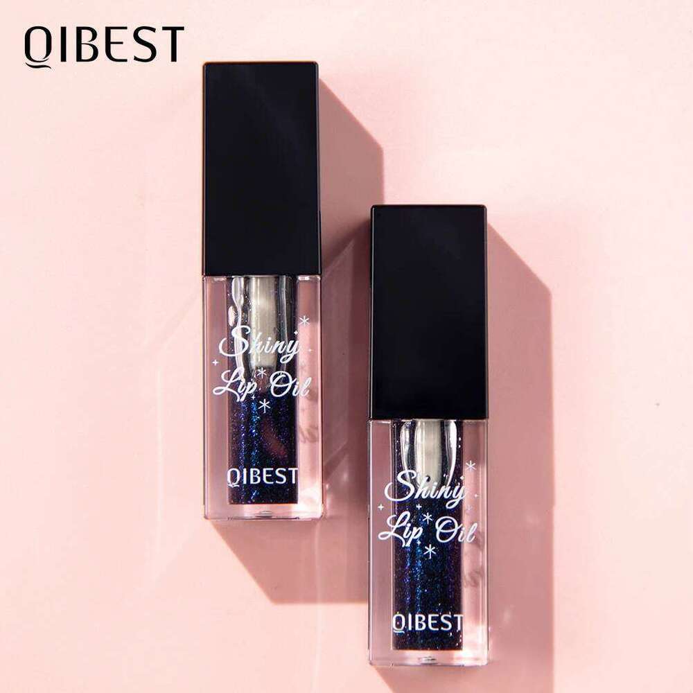 QIBEST Black Mirror Gloss Color Changing Lipstick Moisturizing Shiny Lip Balm Oil Plumping Lasting Diamond Lipgloss Cosmetic Z260310