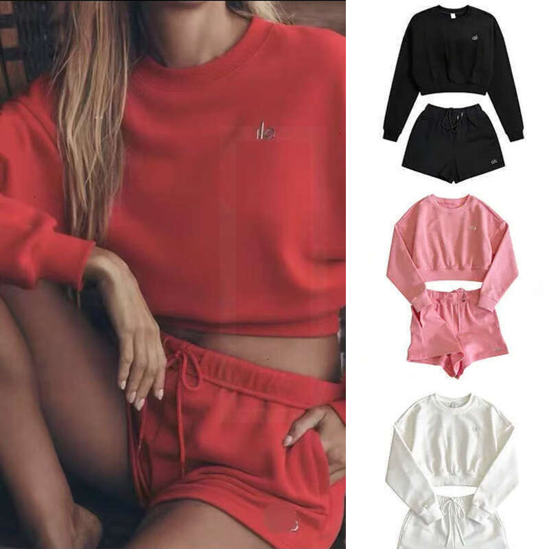 Spring New aloismness women clothes set sweat jackets aloismeness yoga set shorts women sets gymset aloismness short leggings pant sets Sleek