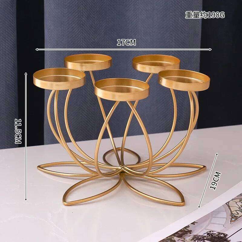 Metal Candlestick Holder Iron Candle Holders for Romantic Candlelight Dinner Props Table Decoration Retro Bedroom Ornaments H260310