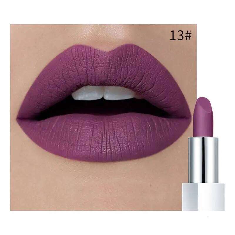 Pudaier Waterproof Matt Lipstick Pumpkin Color Eat Earth Rich Vitamin E Moisturizing labiales matte maquiagem Z260310