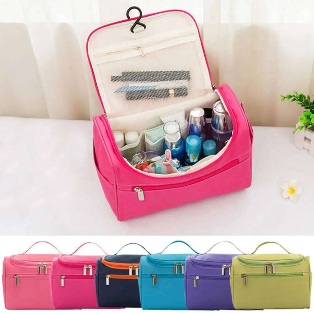 Women Large Waterproof Makeup Bag Zipper Hanging Design Lightweigh Portable Travel Cosmetic Organizer Wash Toiletry Case Unisex XJ260310