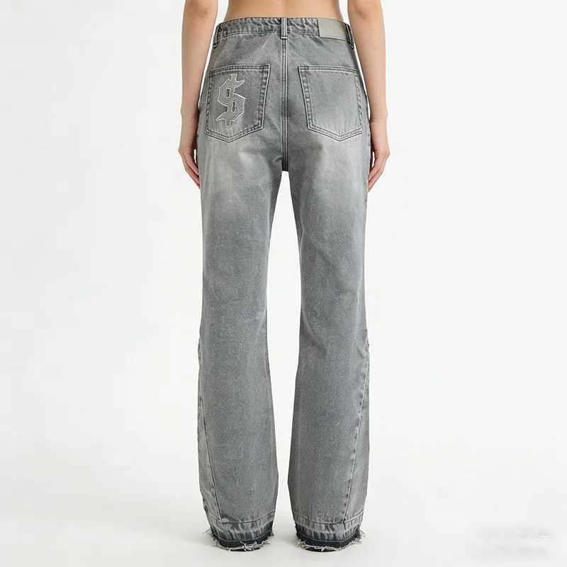 American Fashion Trend High Waist Slim Jeans Women Street Y2K New Hip Hop Retro Casual Joker Washed Pants Unisex Punk Rock Jeans M260310