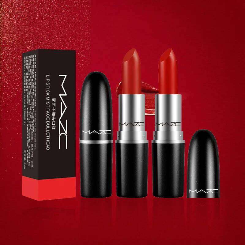Bullet nose fog face matt moisturizing retro mouth red lipstick not easy to fade while holding makeup Z260310