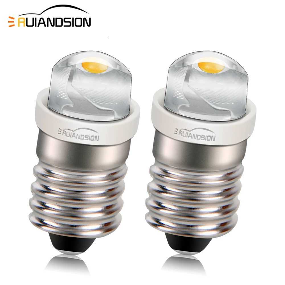 2pcs Led Indicator Light E10 05W Dc 3V 45V 6V 12V 18V 24v 110V 220V Warning Signal Bulb Instrument Machine Lamp Warm White H260310