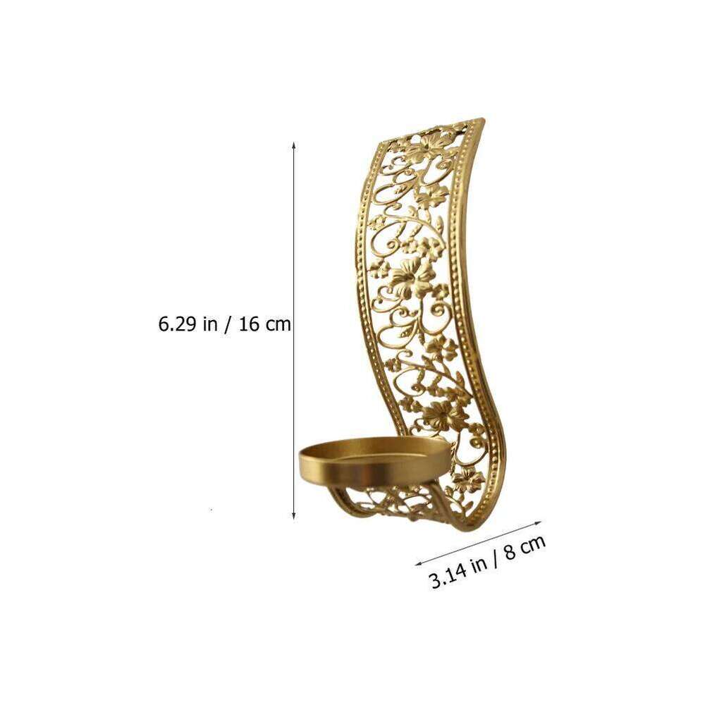 2Pcs Hollow Wall Metal Home Decoration Living Room Party Use Holders Candle Stand Candlestick Holder H260310
