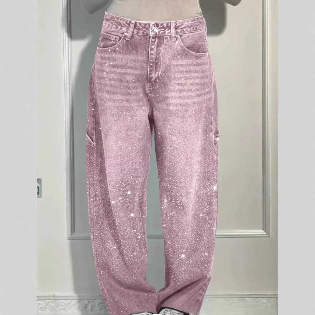 Jeans Straight Pants Women Denims High Waist Washed Pockets Female Vintage Ankle Length Trousers Streetwear 2026 M260310