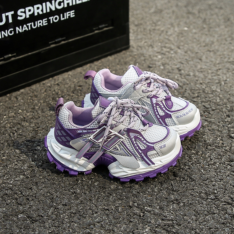 Hot free shipping designer shoes for kids running shoes grey purple black sliver Fashionable and versatile outdoor sneakers sport shoes