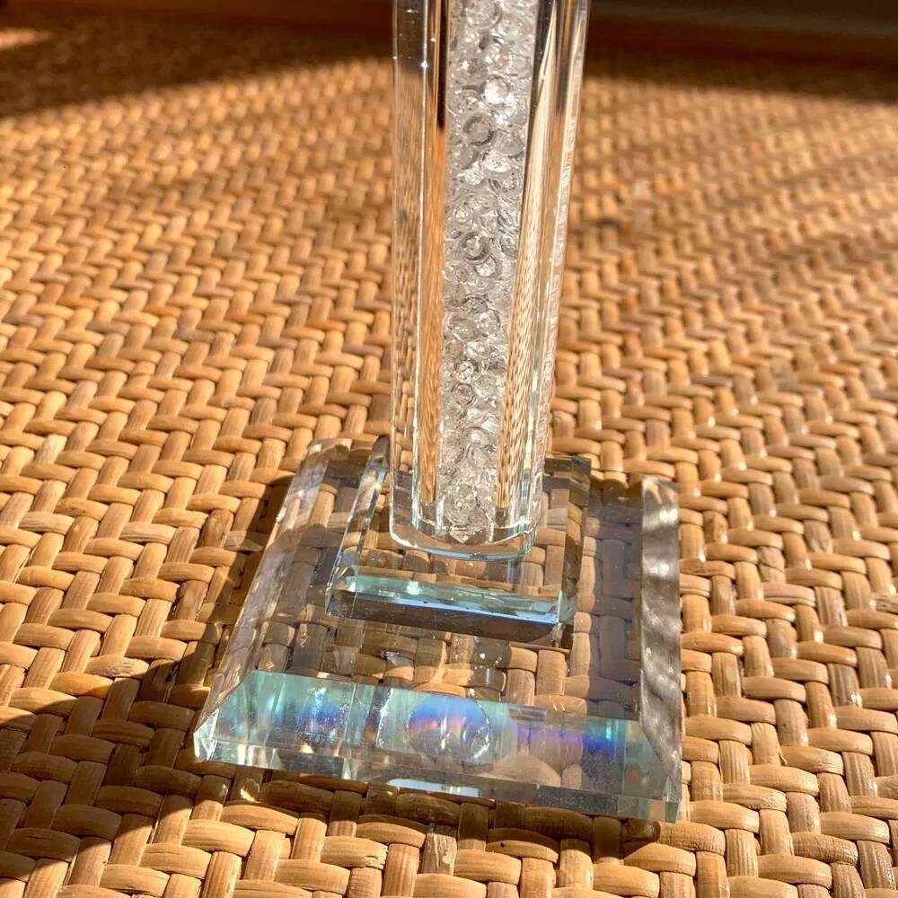 New Upscale Candle Holder Glass Figurine Lighting Table Decor Wedding Room Romantic Party Supplies Crystal Candlestick H260310