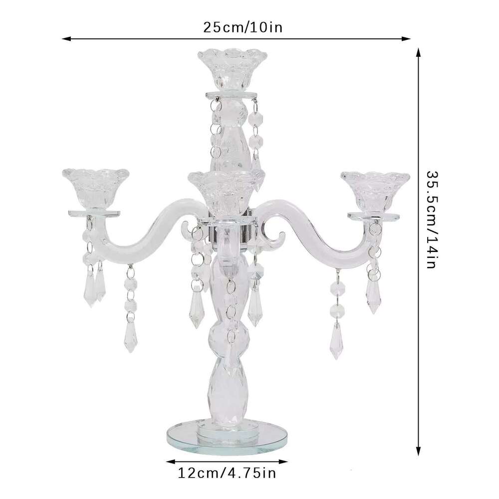 Arm Crystal Centerpieces With 5 Heads Candle Holder Decorations H260310