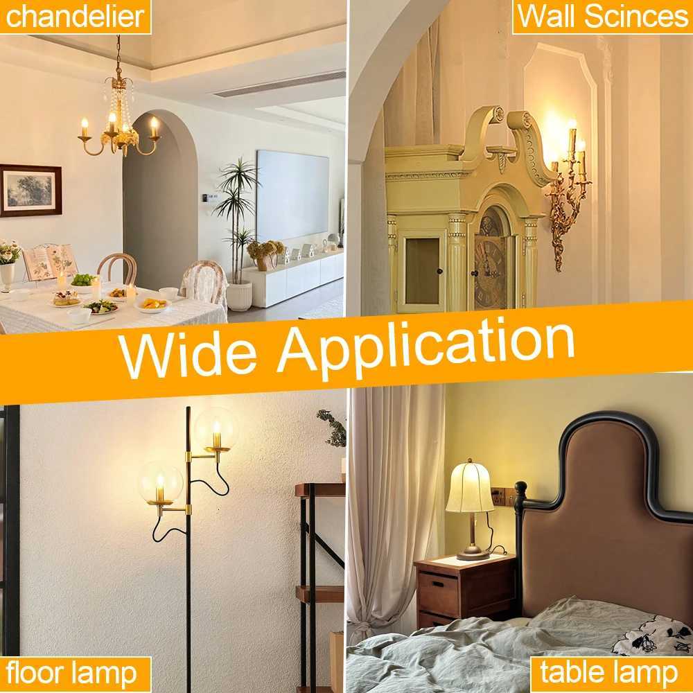 Candle C35 E14 4W 6W 220V Led Light Bulbs Warm White Dimmable Replaceable Pendant Chandelier Indoor filament lamp Decor Home H260310