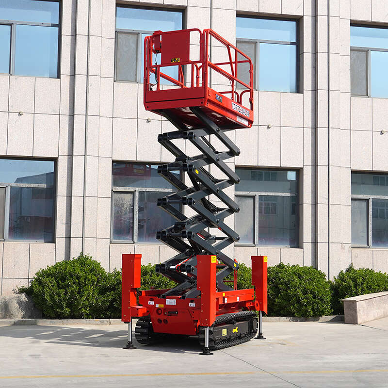 Tracked Scissor Lift 4m To 14m Full Electric Aerial Platform 500kg Capacity For Rough Terrain Construction Site Stable Lifting Equipment