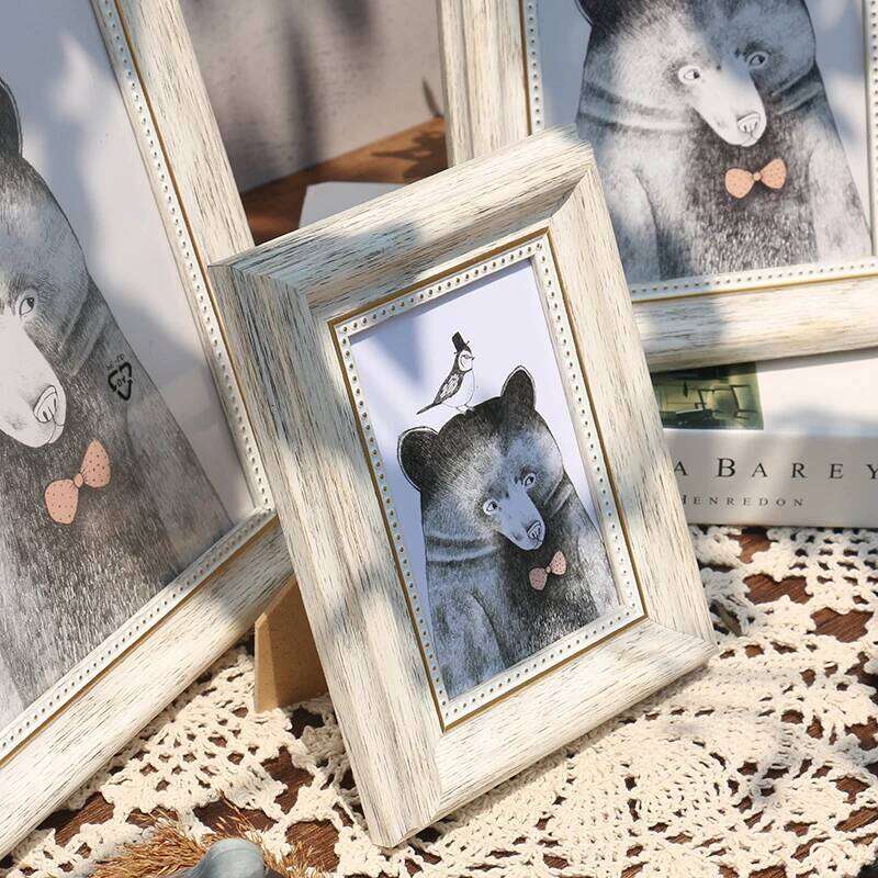 Retro Style Home Setting 1 Pc American Desktop Decoration Decor Photo Frame On Background Wall H260310 - view 5