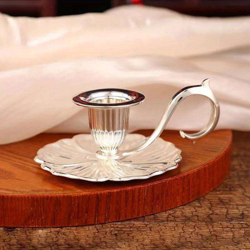 1PC European Style Candlestick Valentines Day Handheld Candle Holders Retro Single Head Candlelight Stand Taper Holder H260310