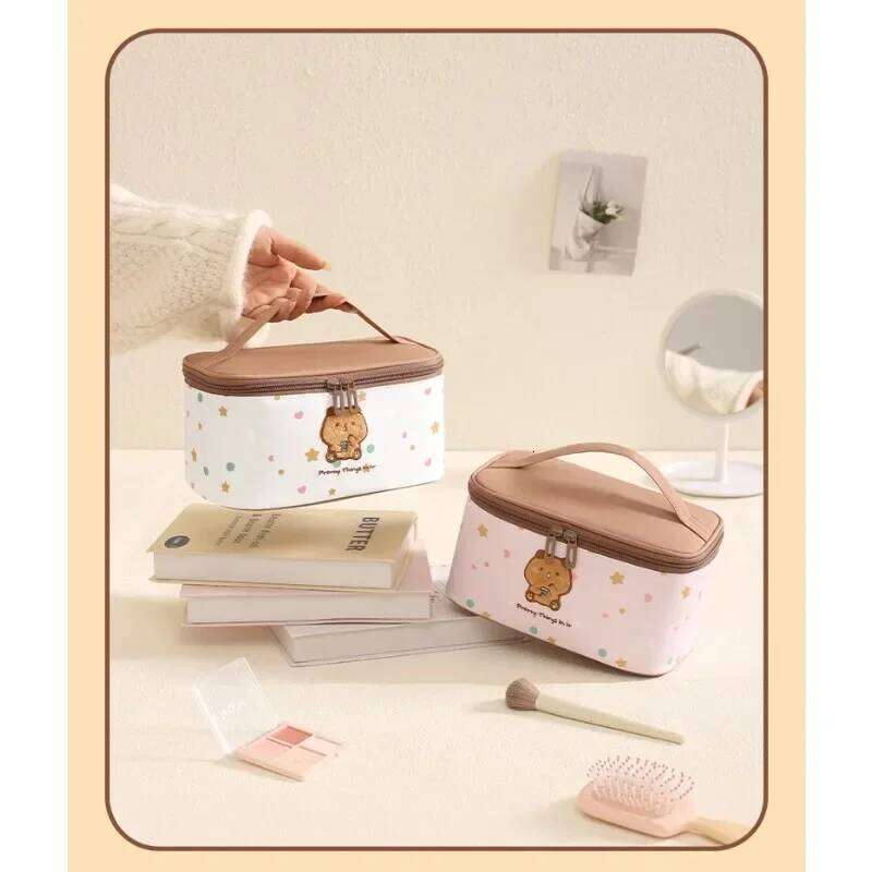 2025 New Large Capacity Tote Bag Cute Print Design Portable Travel Organizer for Cosmetics Toiletries Makeup Storage XJ260310