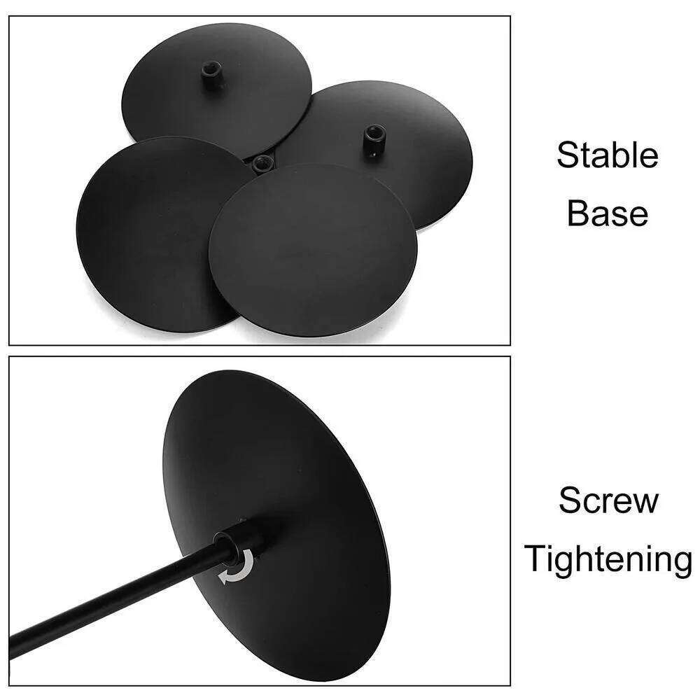 3Pcs Metal Pillar Wedding Holders Black Iron Candlestick Candle Stand Table Decor H260310