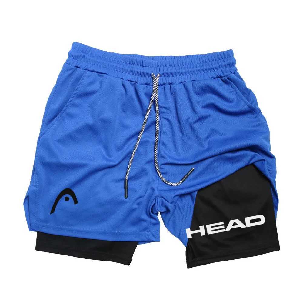 Anime Berserk Head Running Shorts Men Fitness Gym Training 2 in 1 Sports Quick Dry Workout Jogging Double Deck Summer N260310