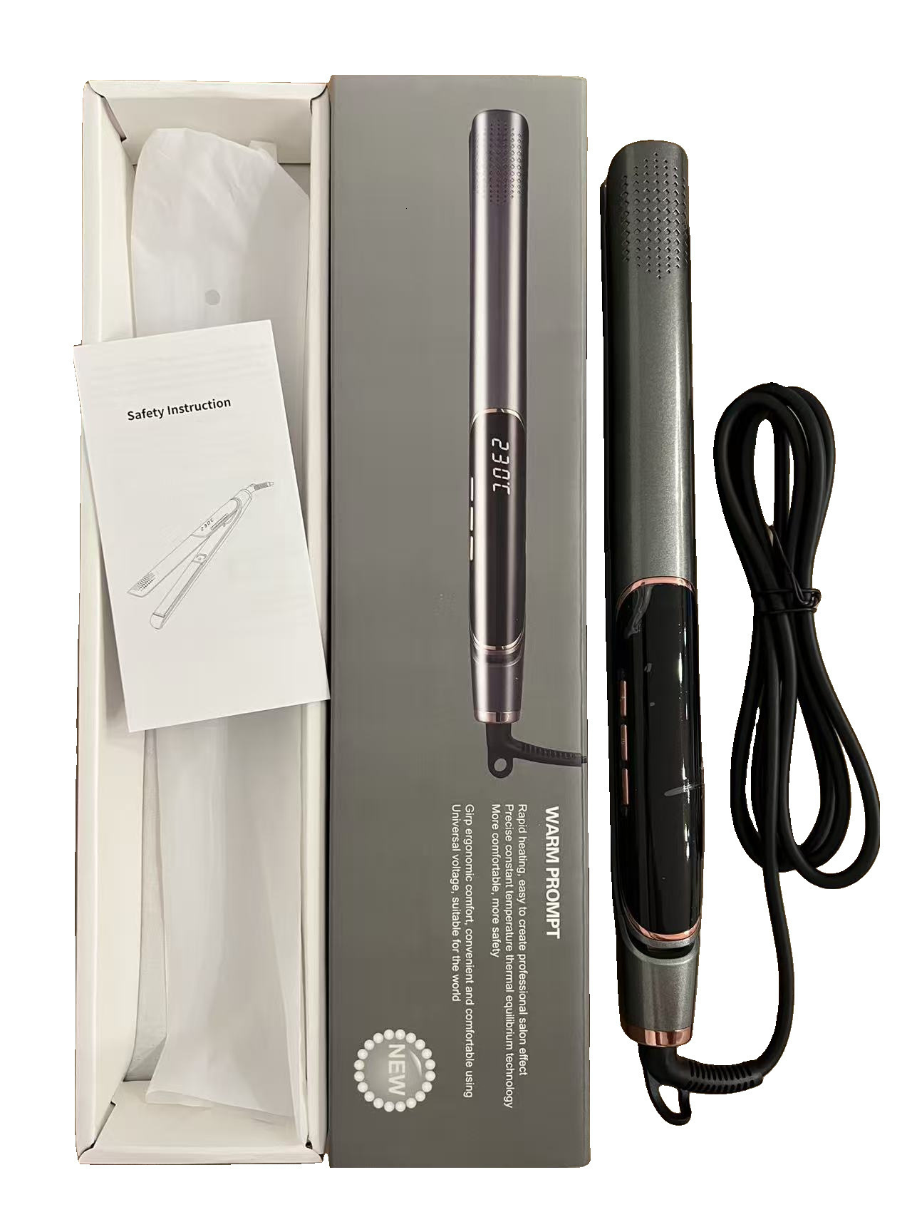 Professional 2 In 1 Hair Straightener Curling Iron Mini Pencil Flat Iron for Short Hair Beard Straightener Ceramic Hair Curler 240911