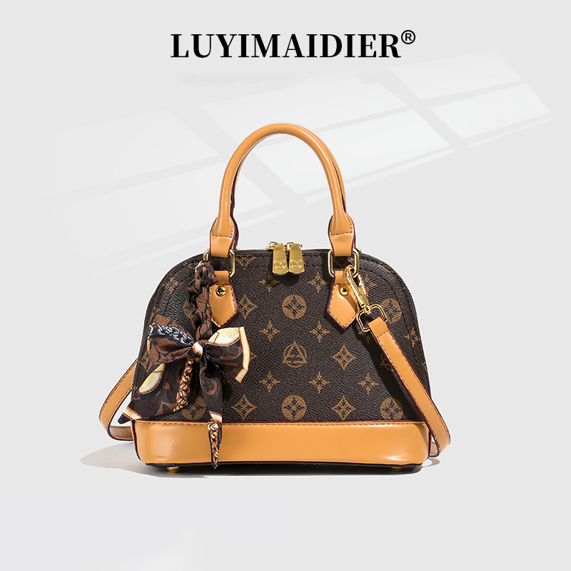 LUYIMAIDIER Free Shipping 2026 New Retro Printed Designer Shell Bag Versatile Classic Casual Fashion Single Shoulder Diagonal Cross Bag for Women