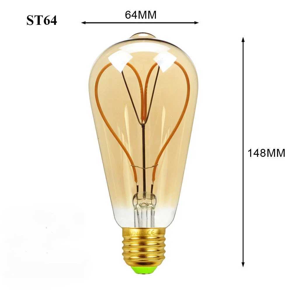 LED Edison Filament Bulbs Golden Art Lights ST64 G80 G95 G125 Dimmable E27 4W 8W 2700K 360 Degree Energy Lamps led lights H260310