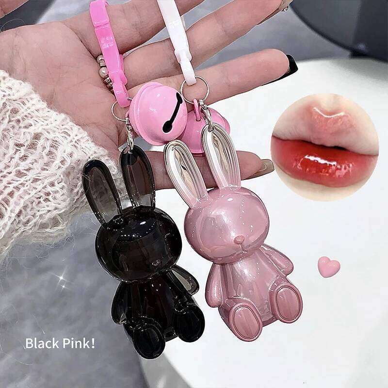 Gege bear Black Little Rabbit Water Light Lip Glaze Moisturizing Mirror Toothed Lips Autumn/Winter Z260310