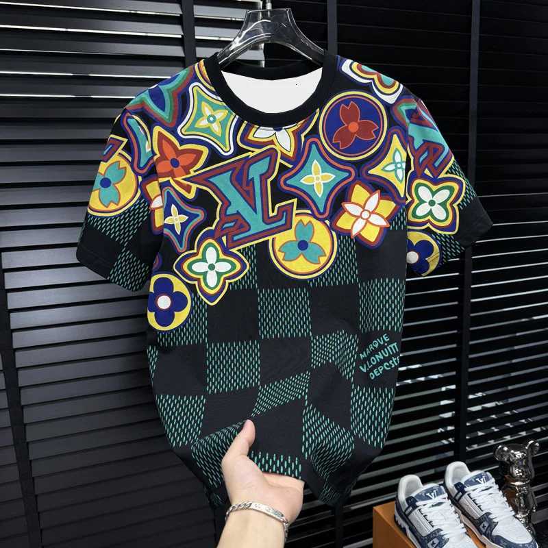 2026 New Style Mens Casual Trendy Fashion Short-Sleeved T-Shirt Classic Round-neck T-Shirt Colorful Print Letters Summer ShirtT260310