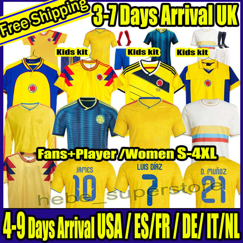 S-4XL LUIS DIAZ Colombia 2026 World Cup Kit soccer jerseys 100 years anniversary shirt james L.DIAZ fans player version jersey Male Female kids football shirts