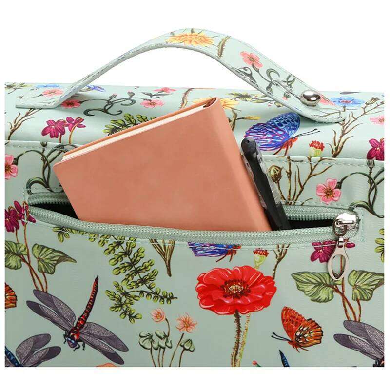 Vibrant Floral Case 200/250/300 Hole Design, Durable Fabric Storage Bag, Suitable for Pencils, Markers, Scissors - Office Dragonfly 26Y0310