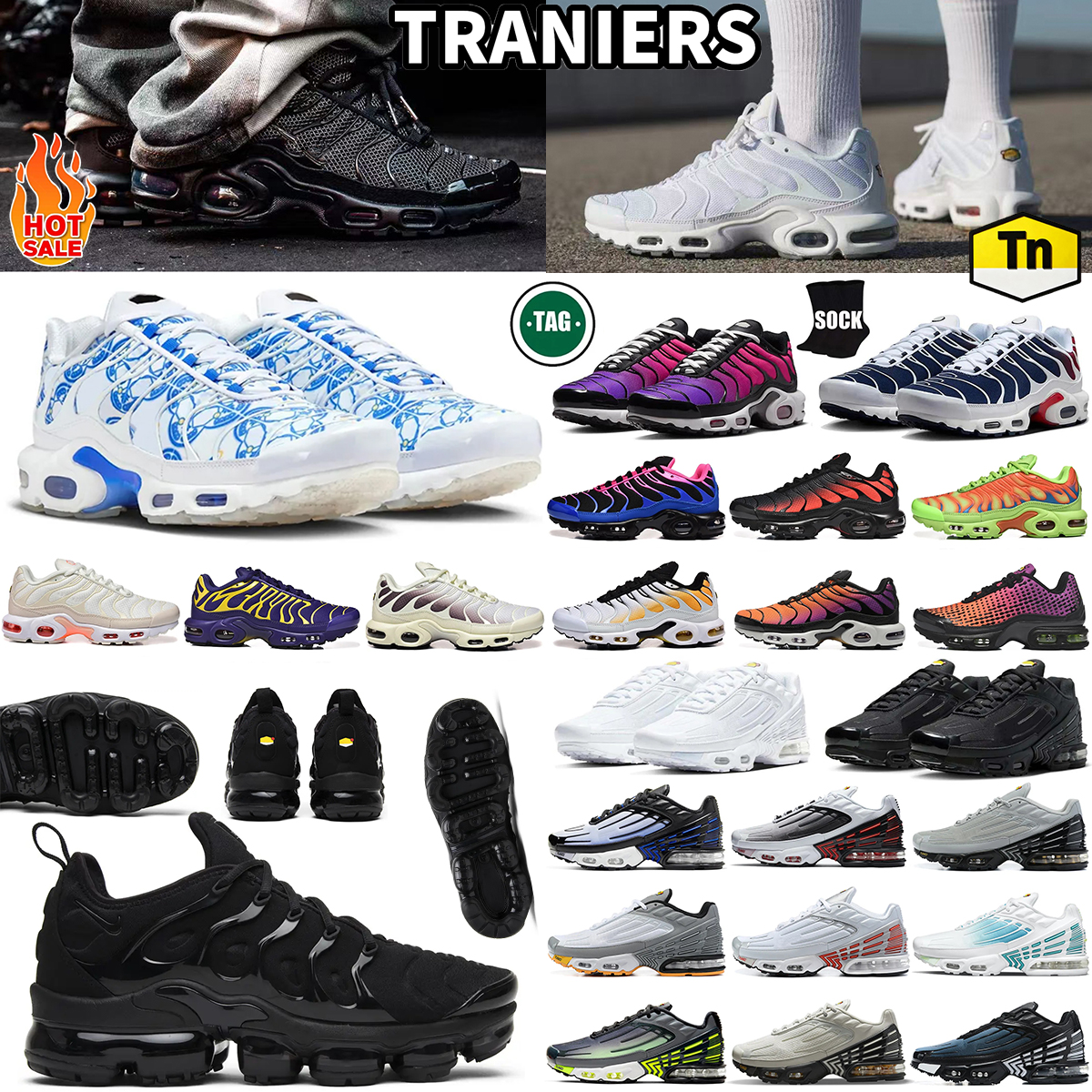 Designer shoes Tuned tn Plus 3 Running sneakers Unity Triple black White Sky Blue Gradient Tennis Breathable House Outdoor Sports Trainers