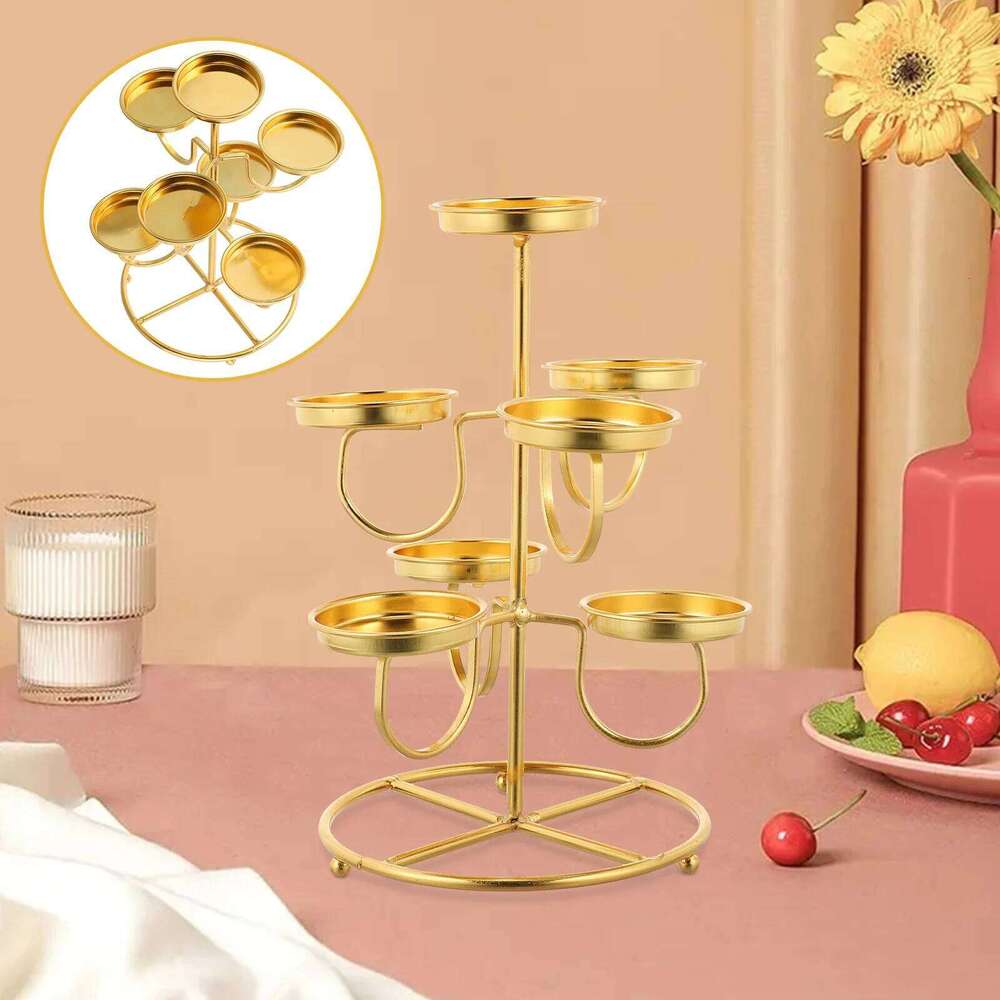 Suoil Candleholder Delicate Decorative Stand Space-Saving Design Romantic Bar Restaurant Decoration H260310