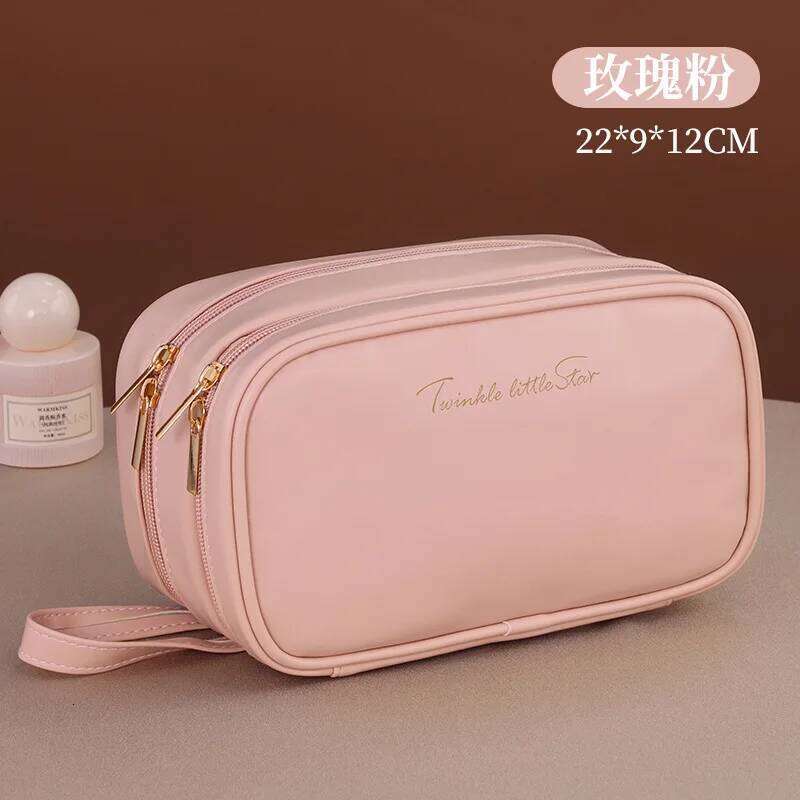New Double Layer Cosmetic Bag Ladies Pencil Case Portable Large Capacity makeup bag Travel Essentials Cosmetics Organizer XJ260310