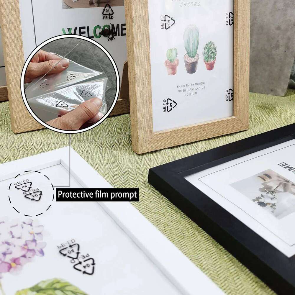 Wood Photo Picture Frame 10x15cm/15x20cm/20x25cm/A4 - Desk or Wall Hanging, Commemorative Gift, Home Decor H260310 - view 6