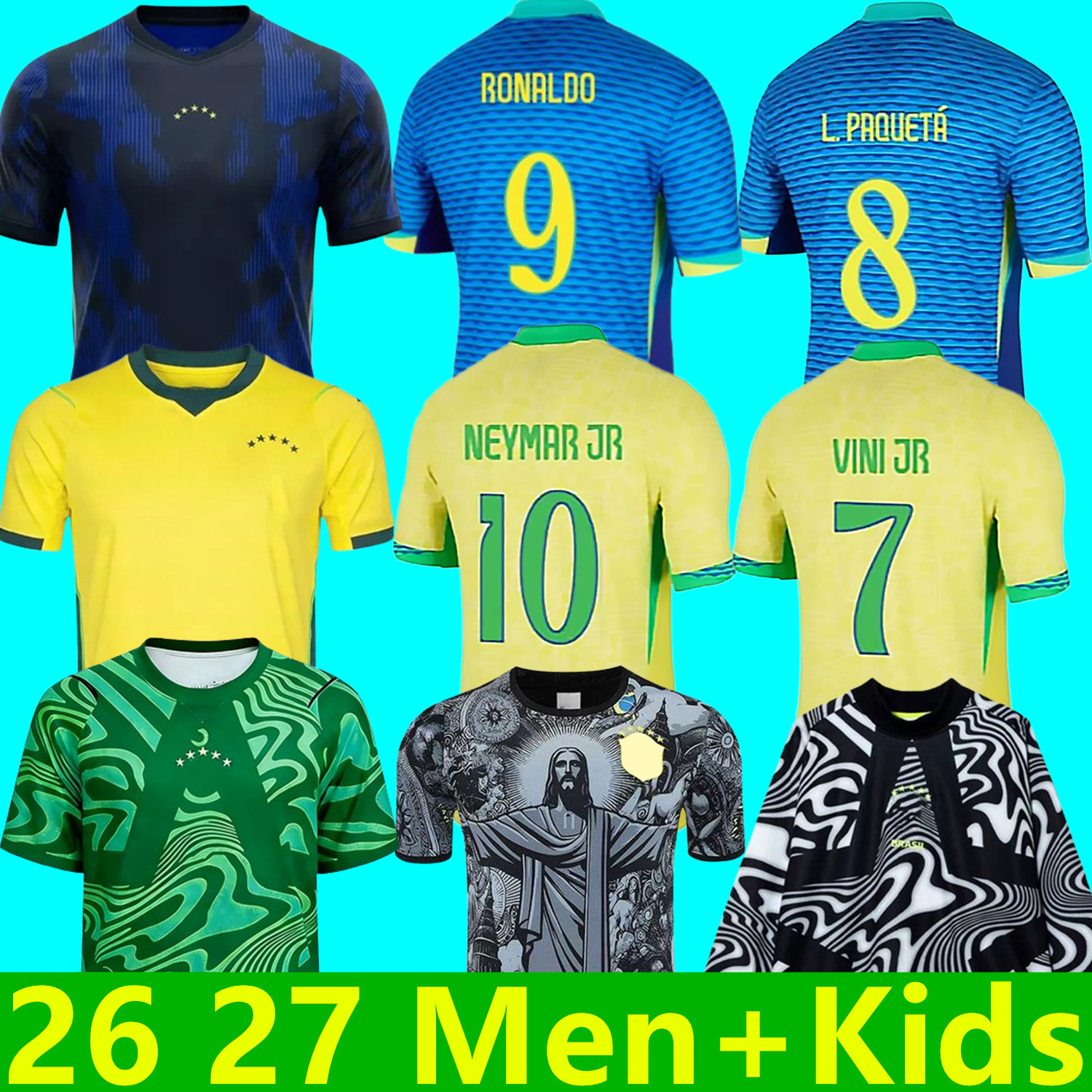 BRAZILS world cup 2026 jersey Copa America Cup soccer jersey Camiseta futbol PAQUETA RAPHINHA football shirt maillot VINI JR RODRYGO 26 27 RICHARLISON NEYMAR JR PEPE