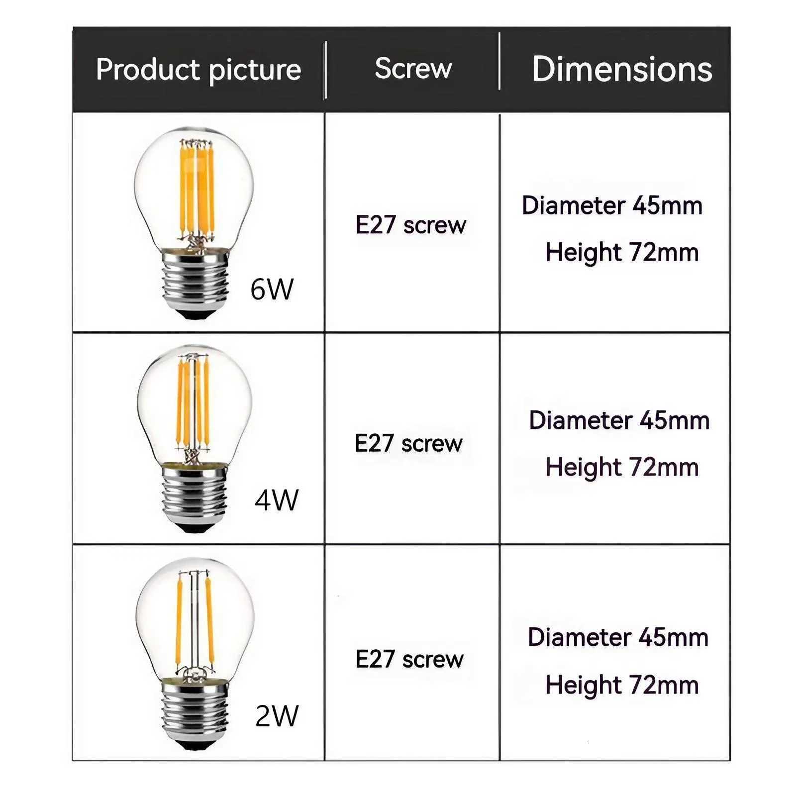 STONEGO E27 E14 Retro LED Filament Bulb 220v Vintage Candle Glass Bulb 2W/4W/6W H260310